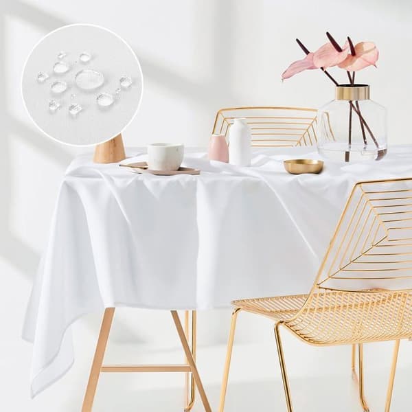 Bordduk - ROOM99 - Aura - Vit - Fläckavvisande (Teflon) - 100% polyester