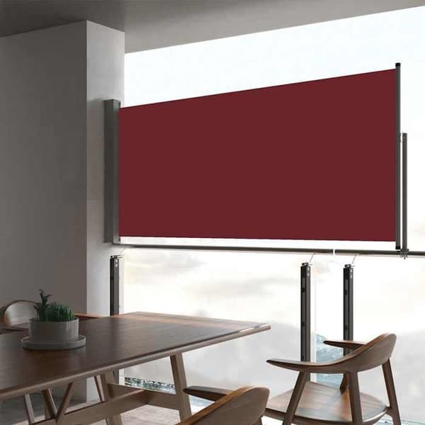vidaXL Infällbar uteplats Sidomarkis 60x300 cm Röd