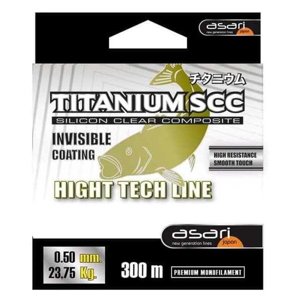 Fiskelina - ASARI - Titanium SCC - Grå - 0,26 mm - 300m