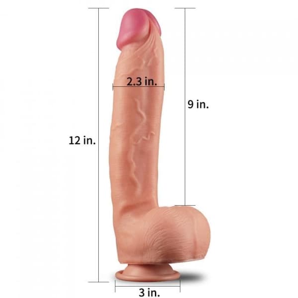 Sextoy - Kärlek Lek - Realistisk Gode King Size Stark - Silikon - XXL - Sugpropp
