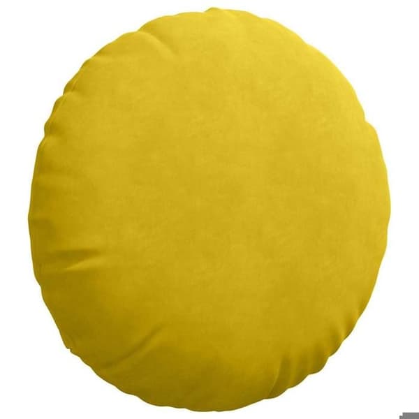 vidaXL Sittkuddar 2 st Gul Ø50 x 19 cm Sammet 42014181
