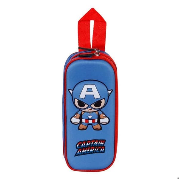 Trousse Dubbel 3D - Captain America Bobblehead - Blå - One Size