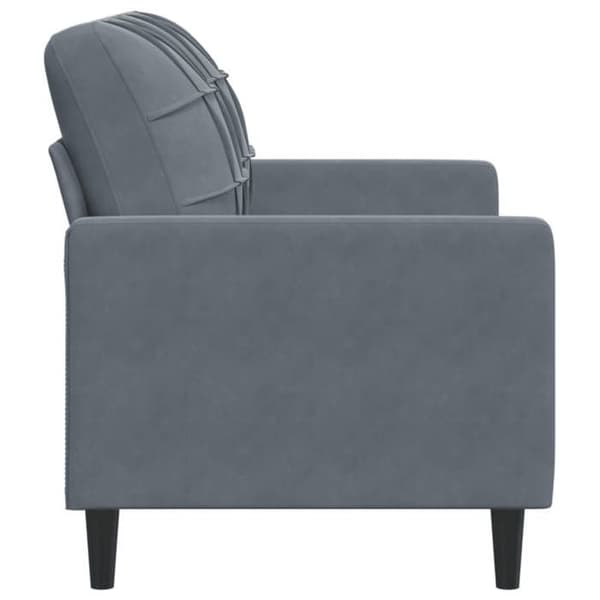 vidaXL 2-sitssoffa Mörkgrå 120 cm Sammet 4007615
