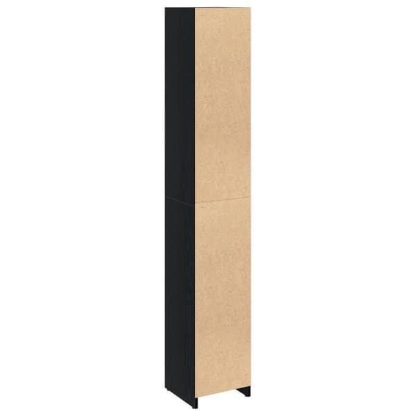 Badrumsmöbel - Svart Ek - 30x30x183,5 cm - Ingenjörsträ - Nutida design