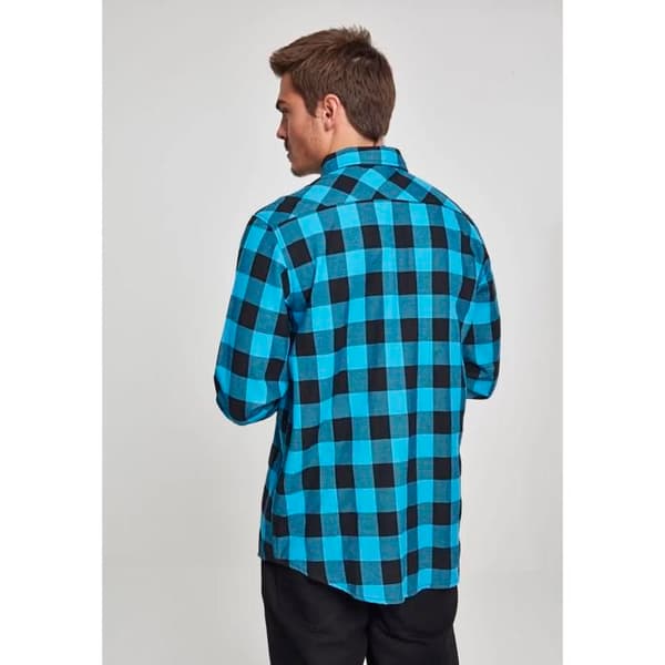 Urban Classics - Rutig FLANELL skjorta svart /