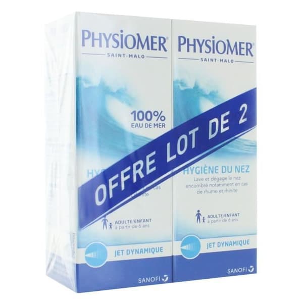 PHYSIOMER NEZHYGIE SPRAY DYNAMISK FÖR VUXNA OCH BARN 2X135ML