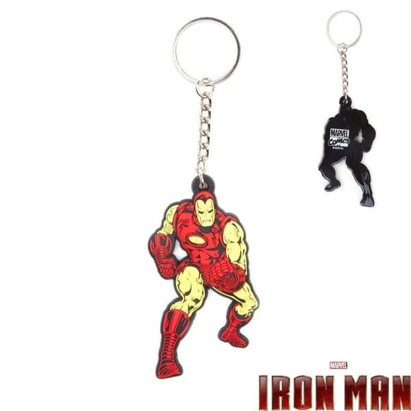 Nyckelring Iron Man Marvel — mjuk figur 7,5 x 4 cm