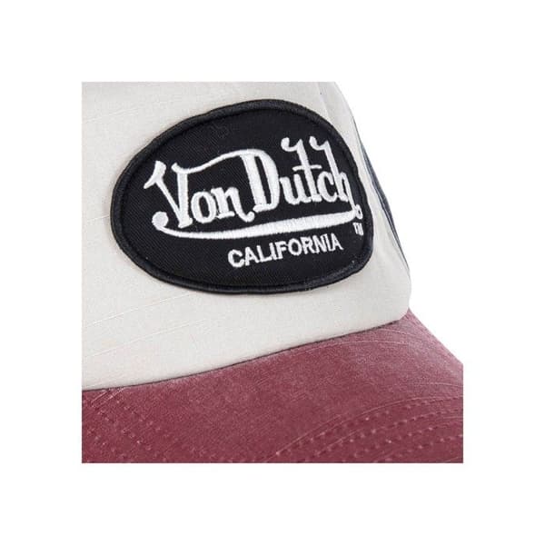 Keps - Von Dutch - JACK - 100% bomull - Justerbar - Trefärgad (röd/vit/blå)
