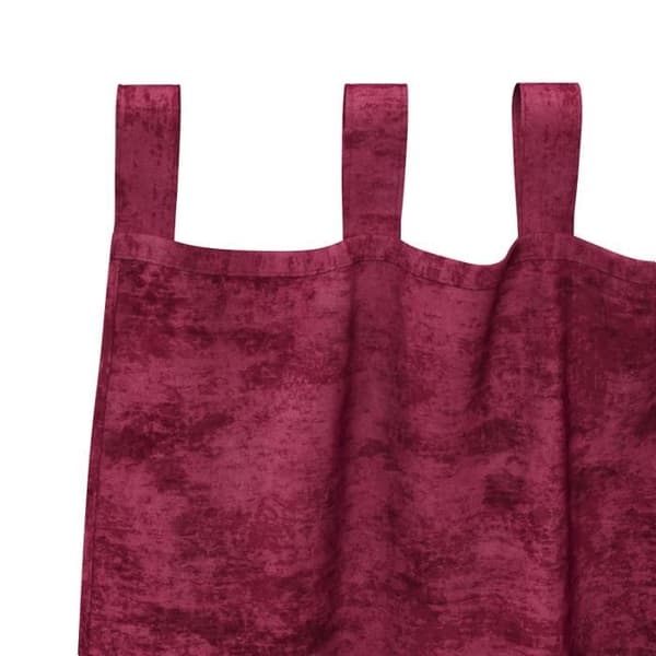 Gardiner i sammet 2 st med öljetter Bourgogne 245x140 cm