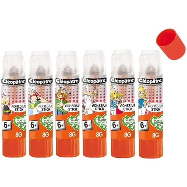 Set med 6 Cleostick Cleopatra vita limstift 8g