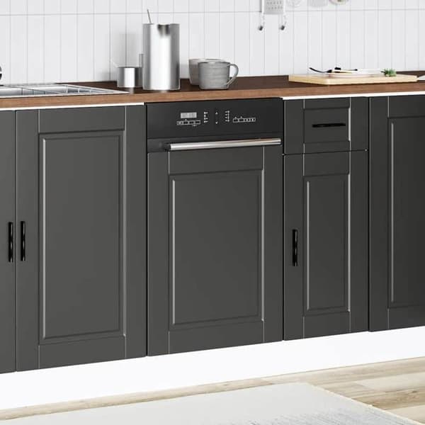 vidaXL Diskbords-panel Porto svart 45x1,5x57 cm 854128