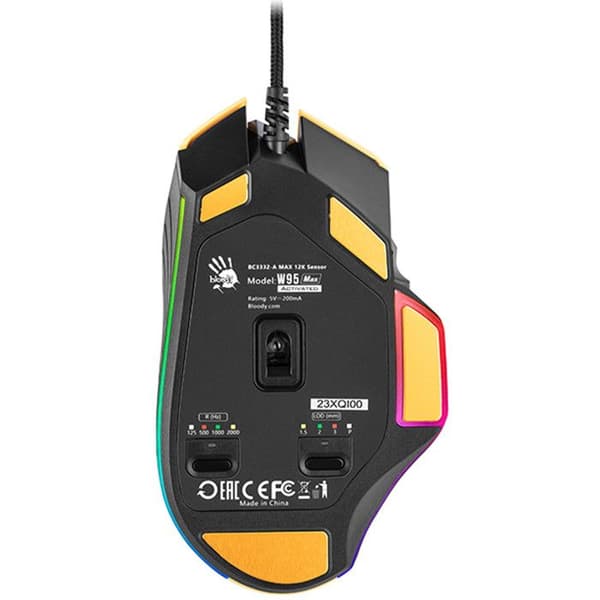 Spelmus - A4TECH - W95Max - 12000 DPI - RGB-belysning - USB
