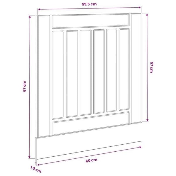 vidaXL Diskmaskinpanel Lucca vit glänsande ingenjörsträ 853899