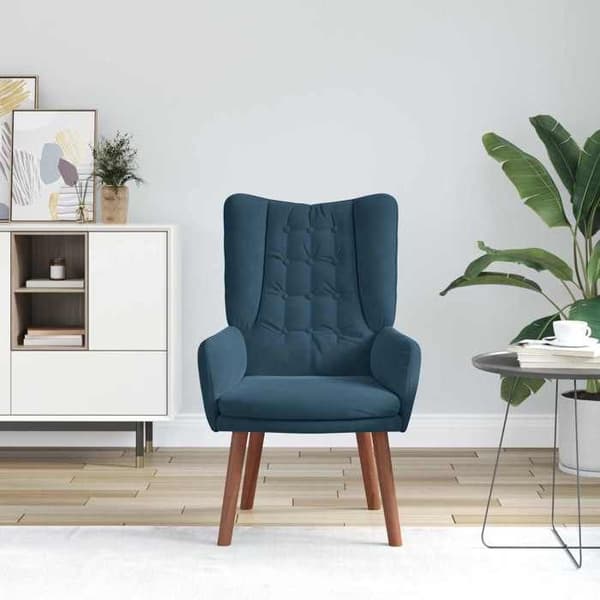 vidaXL fåtölj Blå 63 x 67 x 94 cm Sammet 42001813