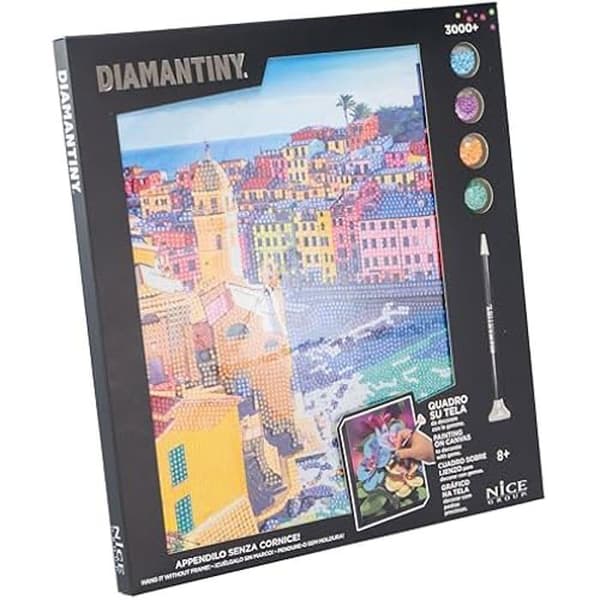 DIAMANTINY - Cinque Terre målning efter siffror - Flerfärgad - 32 x 30 x 2 cm