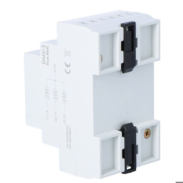 Digital spänningsindikator, trefas DMV-3 sanna RMS mätområde 100÷300V 3 moduler