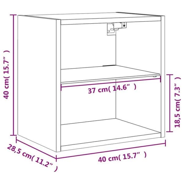 vidaXL Väggmonterat Sängbord med LED-lampor Vit 837064