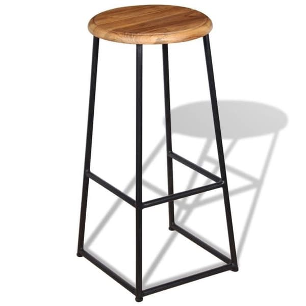 vidaXL Barstolar 2 st Massiv teak