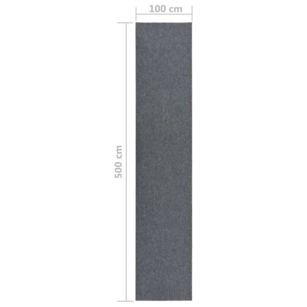 vidaXL Matta 100x500 cm Grå