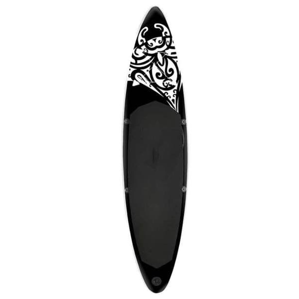 vidaXL Uppblåsbart SUP Board Set 305x76x15 cm Svart 92746
