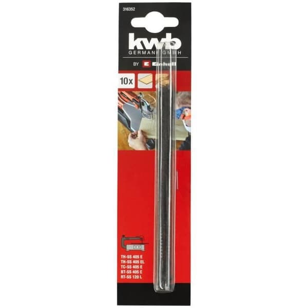 KWB by Einhell Set med 10 blad för sticksågar (längd 127 mm, bredd 25 mm)