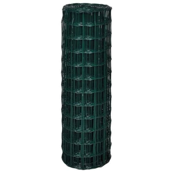 vidaXL Eurostängsel Stål 25 x 1,2 m Grön 140580