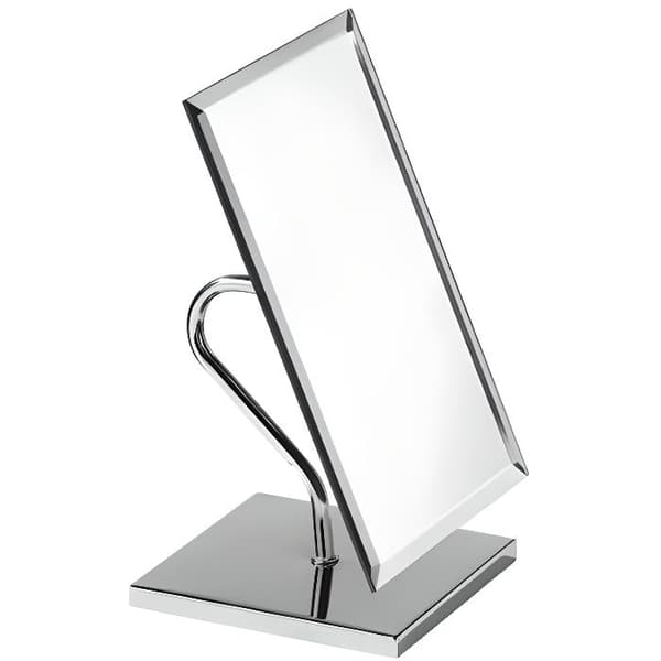 Premier Housewares Stor rektangulär fristående spegel Chrome Base...