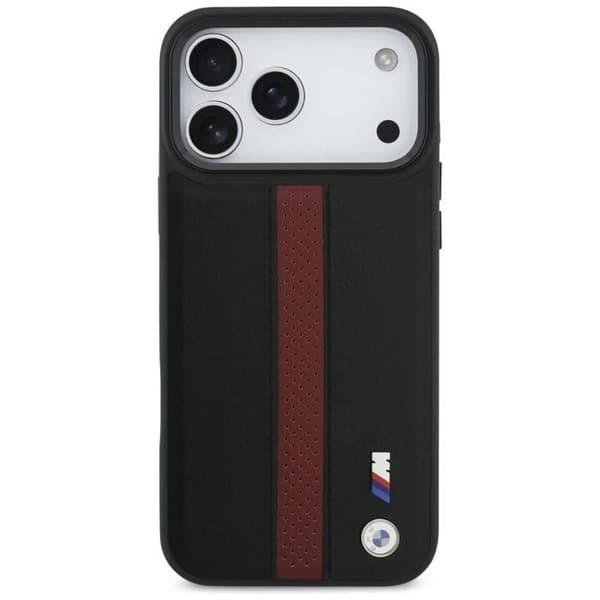 BMW M Perforerad Rand Logofodral med MagSafe för iPhone 17 Pro Max 6.9" Röd