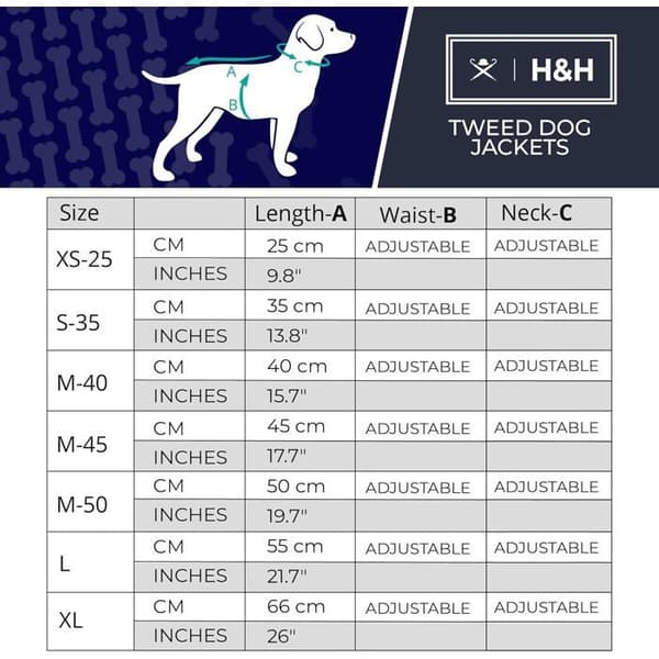 Hundjacka HUGO & HUDSON x Hackett - Grå rutigt tweed, sammetkrage, fleecefoder