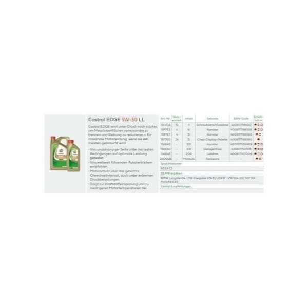 Motorolja - CASTROL - EDGE 5W-30 LL - 5L