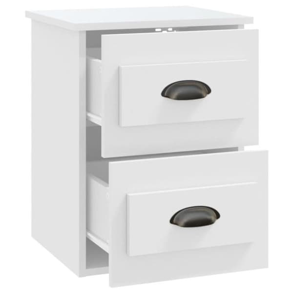 vidaXL Väggmonterat Sängbord Vit 41,5x36x53 cm 816392