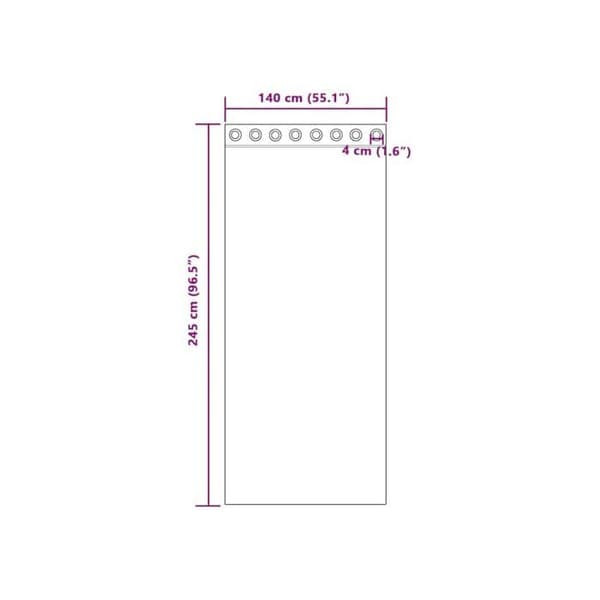 Gardiner i voile - vidaXL - Mörkgrå - Polyester - 245x140 cm - 2 stycken - Utvändig montering - Lätt - Lättskött