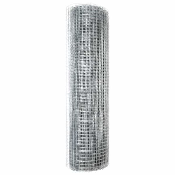 vidaXL Stängsel i svetsad tråd Silver 42004995