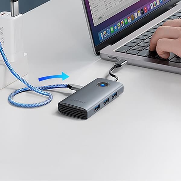 USB-C-hub - ORICO - PW11-5P - 1x USB-A 3.0 - 2x USB-A 2.0 - 1x HDMI - Grå