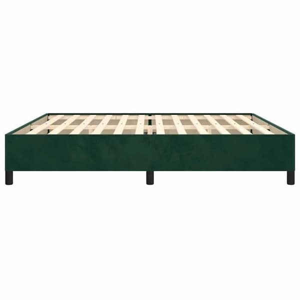 vidaXL Sängram utan madrass mörkgrön 200x200 cm sammet 347345