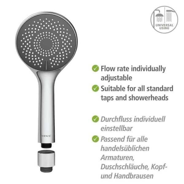 Litet pyssel och elektricitet - Wenko - Vattenflödesregulator "Watersaving" - Silverfärgad - Universell