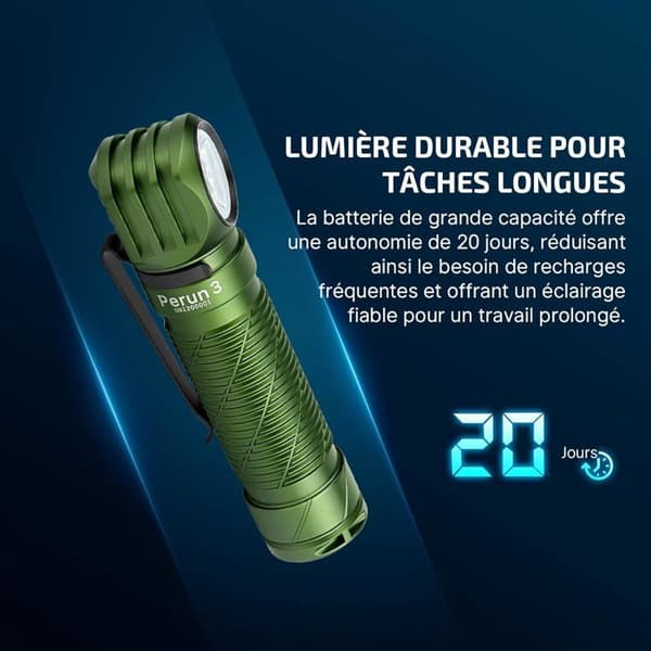 OLIGHT Perun 3 Rechargeable 3000 LM Vattentät IP68 Grön