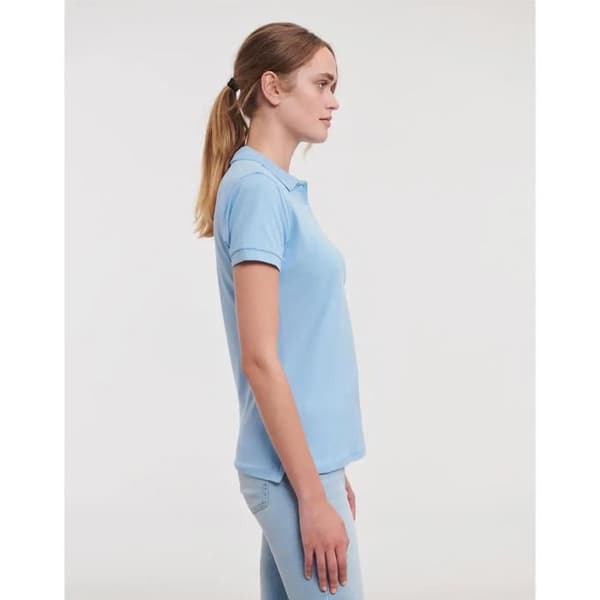 Polo dam Russell Athletic Fitted Stretch - himmel