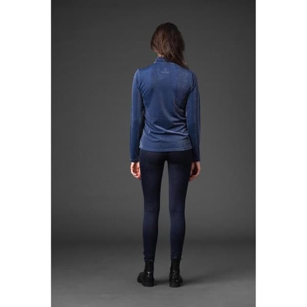 Ridsporttröja 1/2 zip dam Equipage Shimmer
