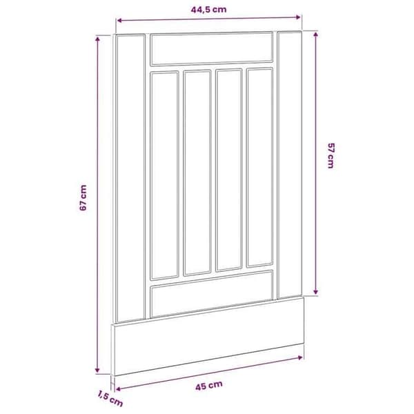 vidaXL Diskmaskinpanel Lucca rökt ek ingenjörsträ 853892