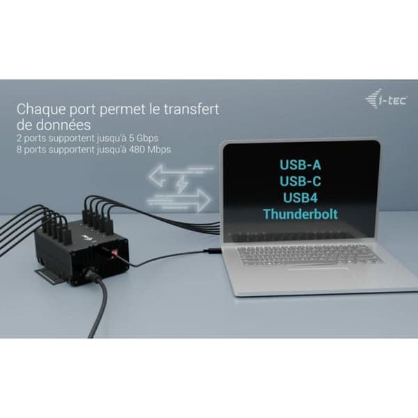 I-TEC USB-C/USB-A Metalluppladdning