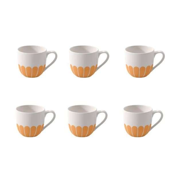 VILLEROY & BOCH Set med 6 espresso koppar Gul