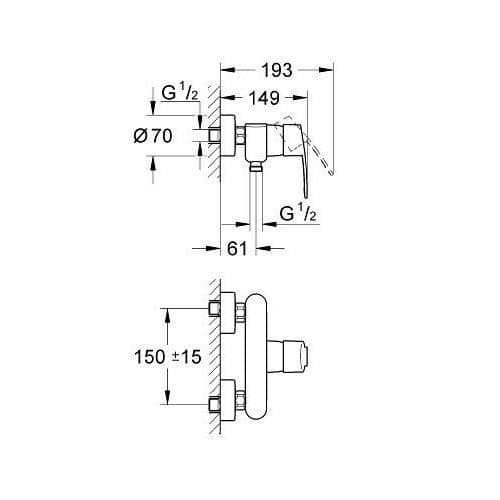 Grohe Duschblandare Eurostyle Cosmopolitan