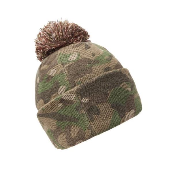 Kamouflage mössa med pompom Trakker