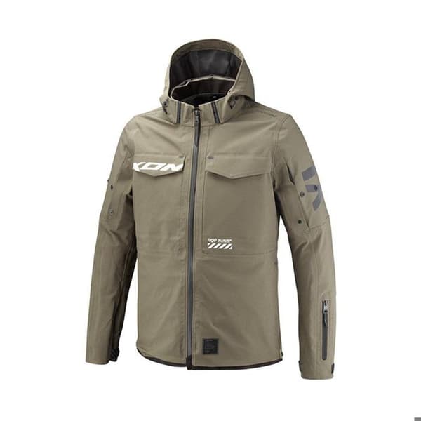 Motorcykeljacka Ixon Square - kaki