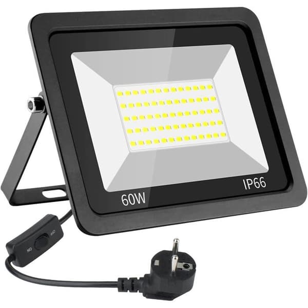 LED-projektor - ELEGANTED - 60W - IP66 Vattentät - 6000LM - 6500K Kallvit