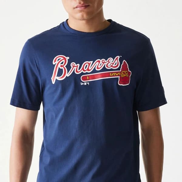 T-shirt Braves Nos MLB Regular - obsidianblå