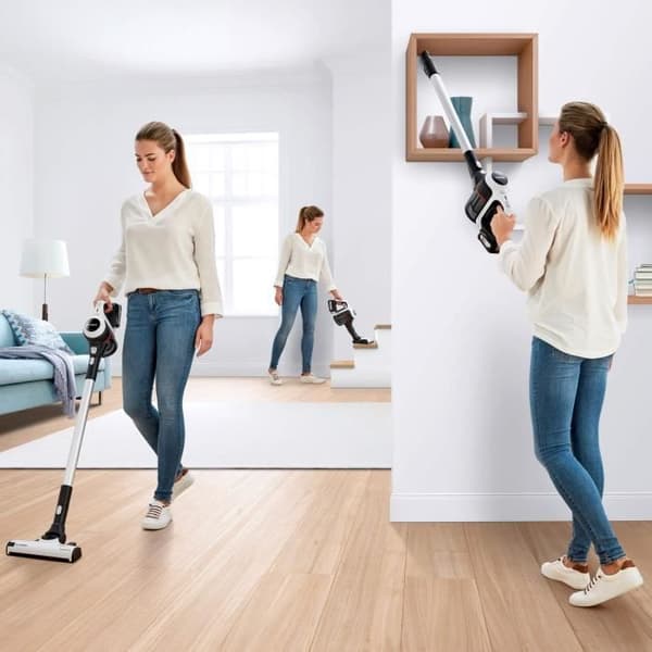 Kvastdammsugare - Bosch - BCS611AM - Multifunktion - Vit - Uppladdningsbara batterier