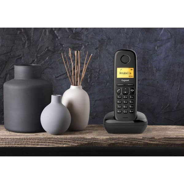 Gigaset A170 Trådlös telefon med DECT\GAP nummerpresentation svart
