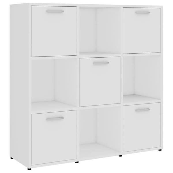 VidaXL Bokhylla Vit 90x30x90 cm Konstruerat trä 802930